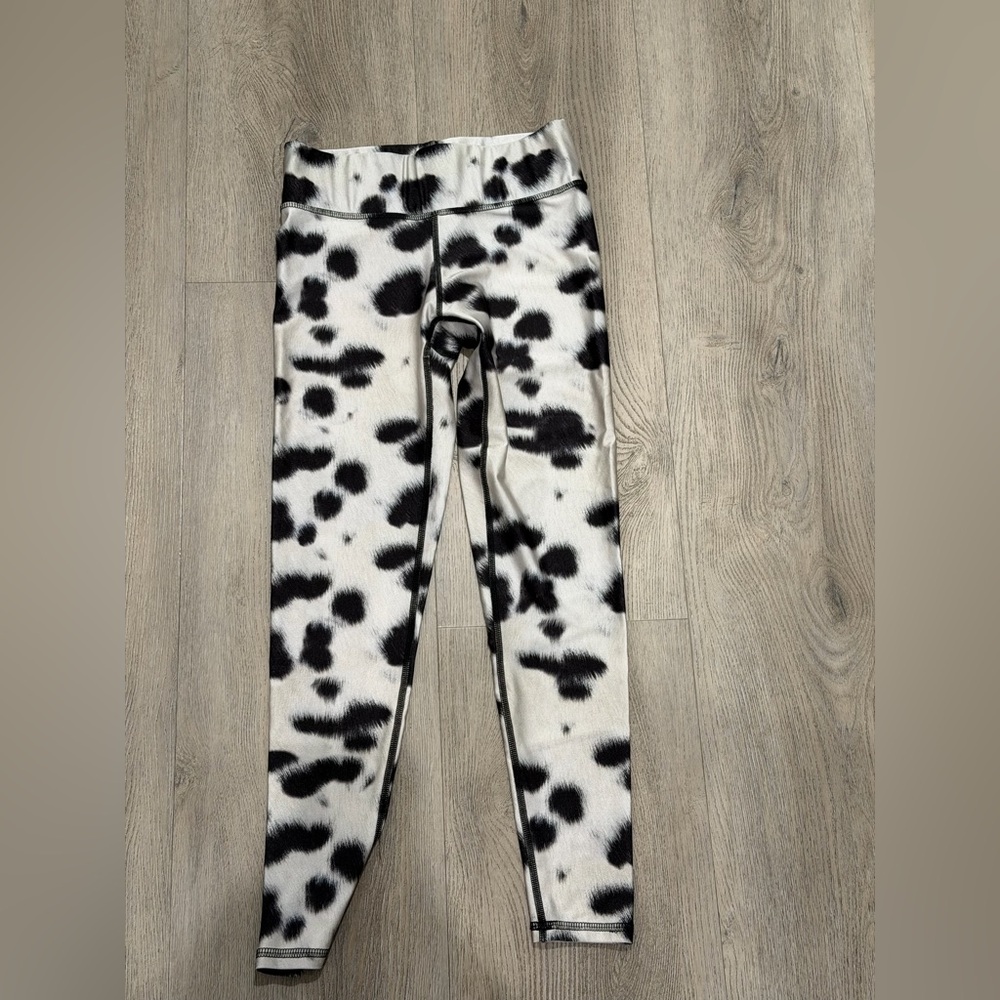 Terez Black and White Spotted Leggings